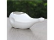 Ceramic Neti Pot without Handle for Sinus Control White Color