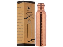 Pure Copper Hammered Water Bottle 1000 Ml Capacity