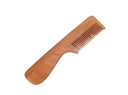 Fine Tooth Neem Comb with Handle